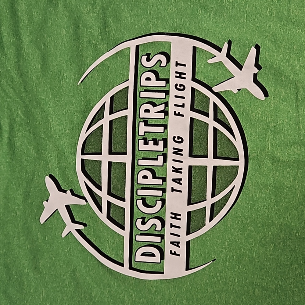 Sport-Tek Disciple trips Faith Taking Flight promo graphic tee 2XL Monopoly man - Picture 3 of 5